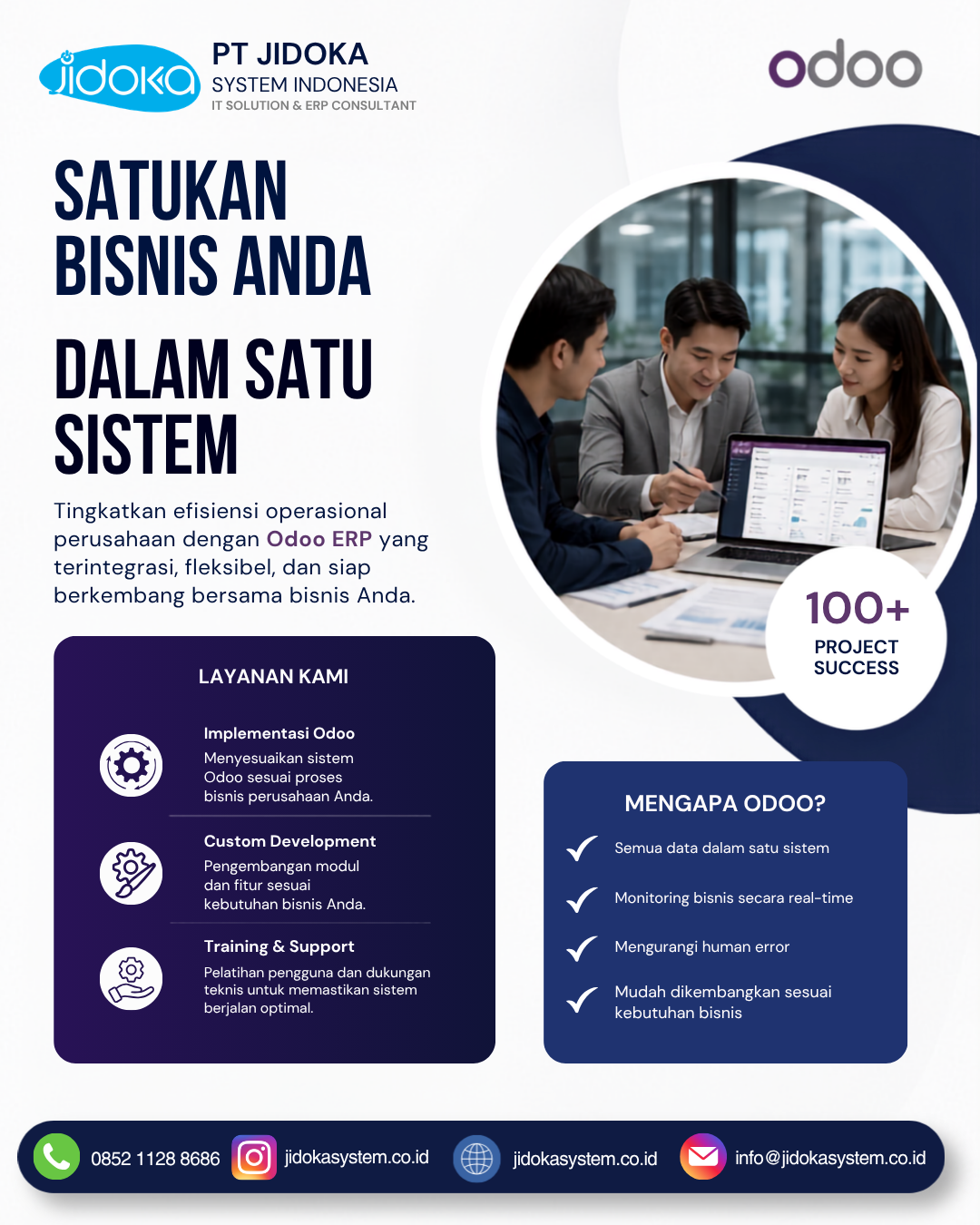 Odoo ERP Indonesia solusi ERP terintegrasi dari PT Jidoka System Indonesia